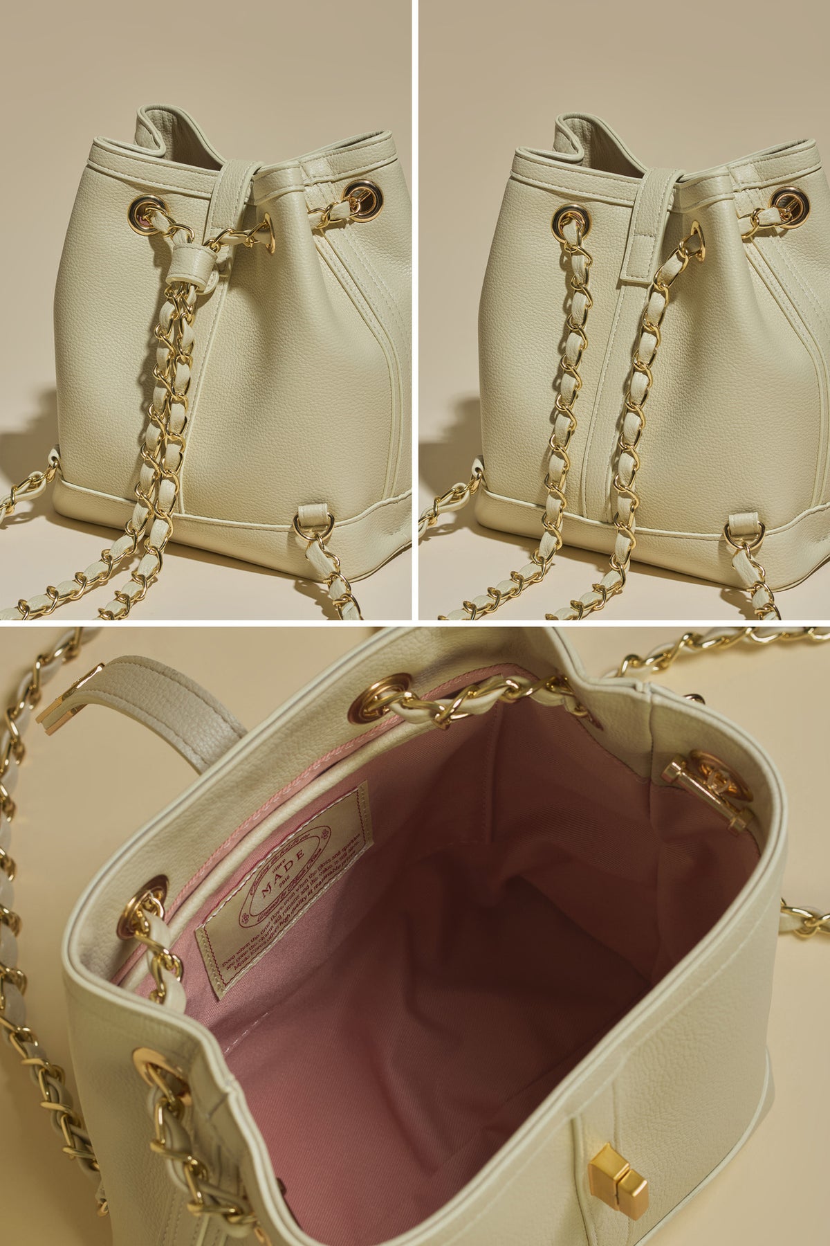 Firenze · Carol Backpack Ivory (Gold)