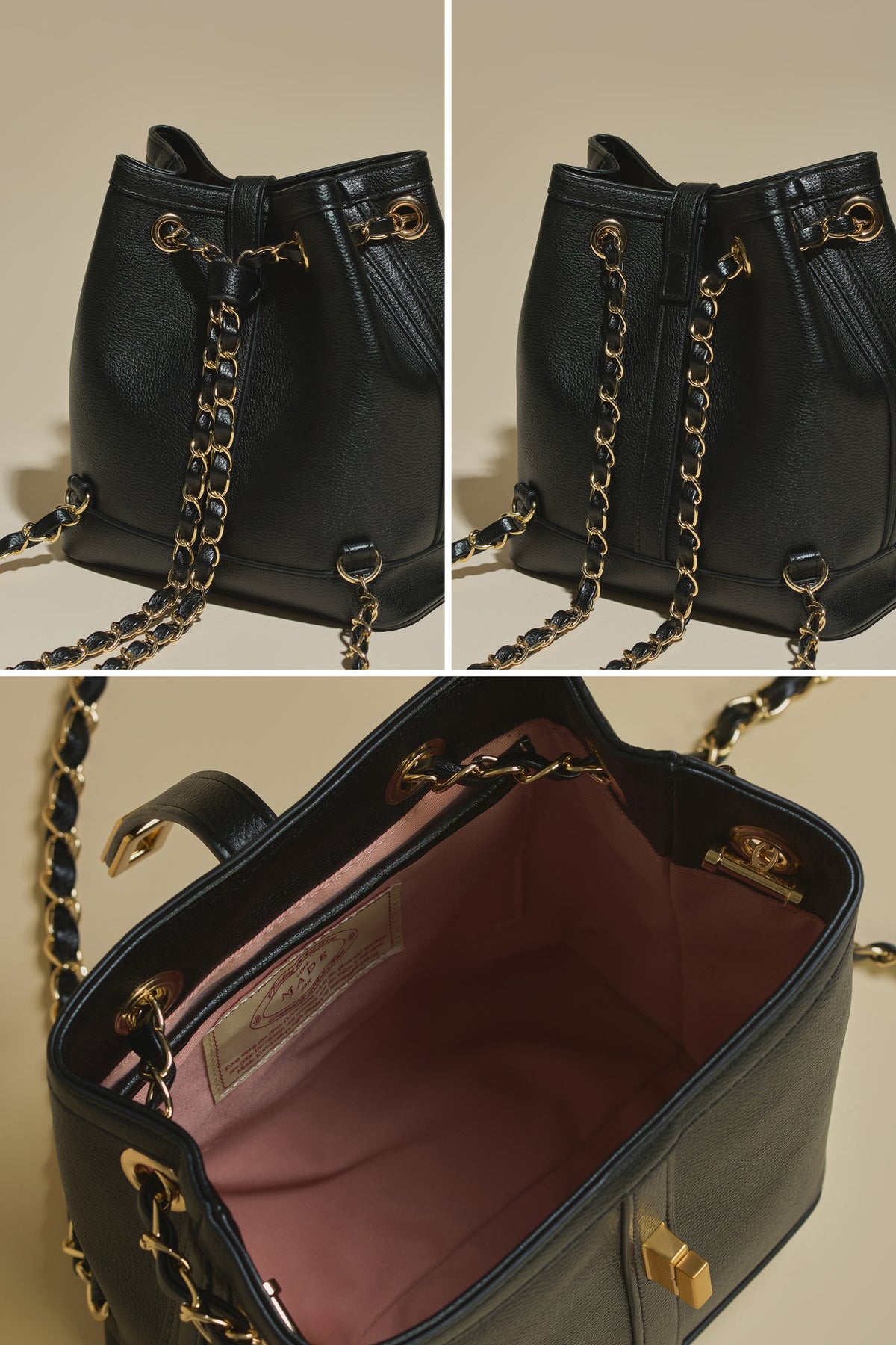 Firenze · Carol Backpack Black (Gold)