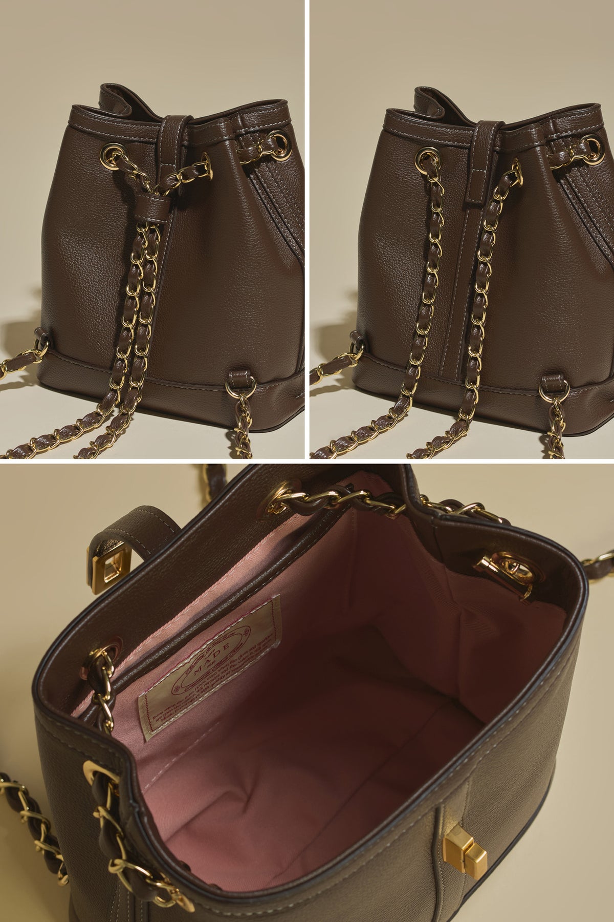 Firenze · Carol Backpack Walnut (Gold)