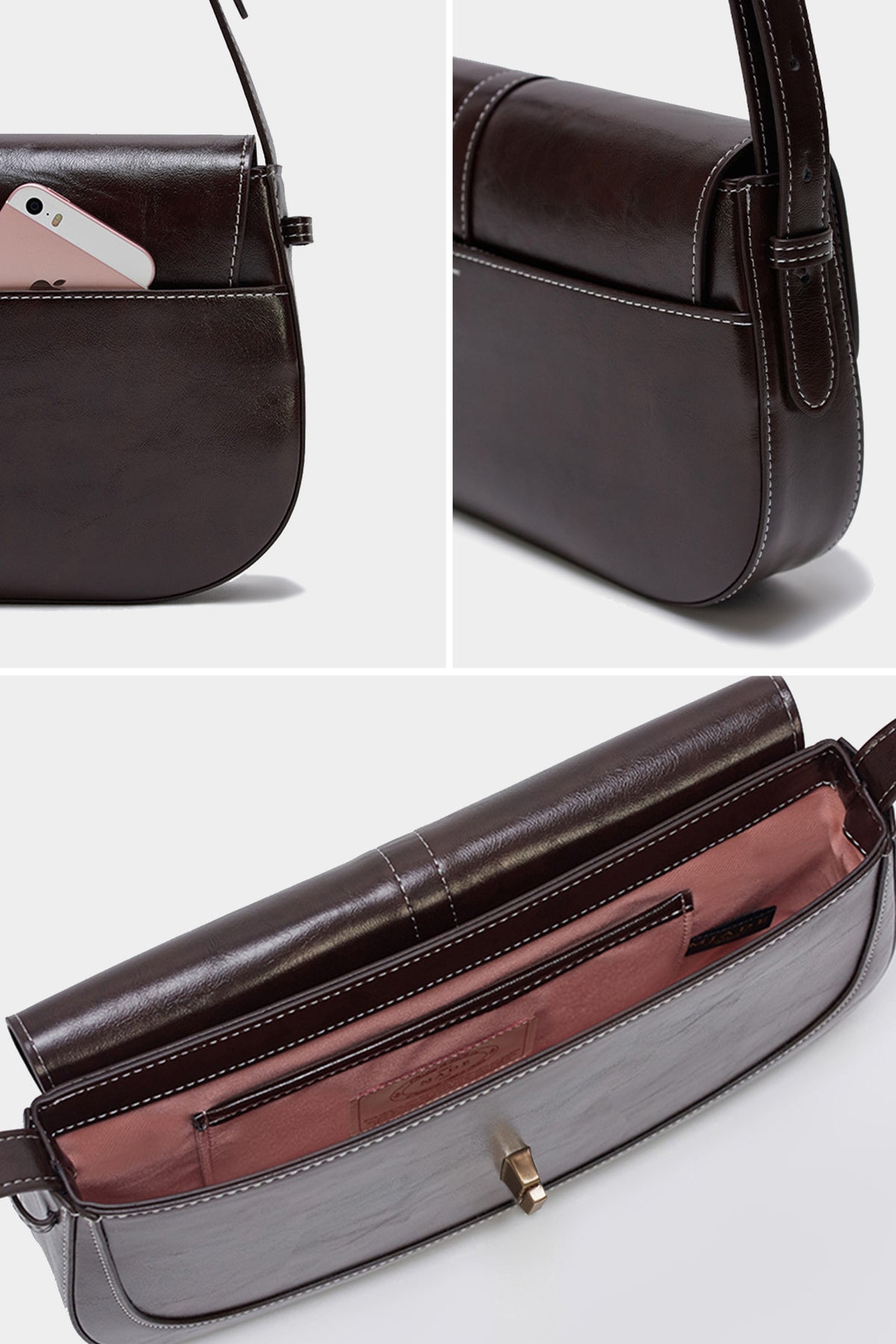 Classic · Baguette M Dark brown (stitch)