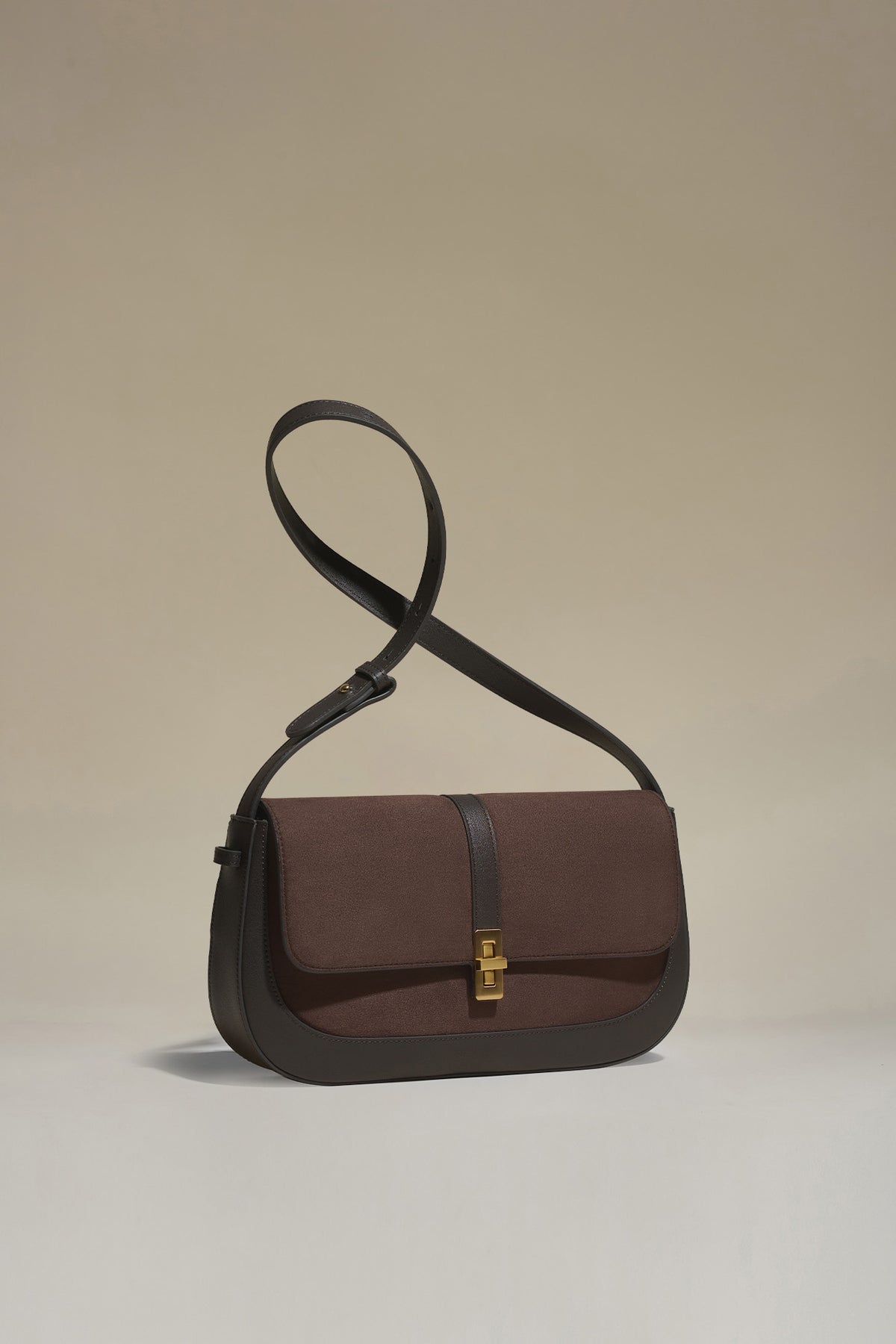 Suede · Baguette M Suede Walnut