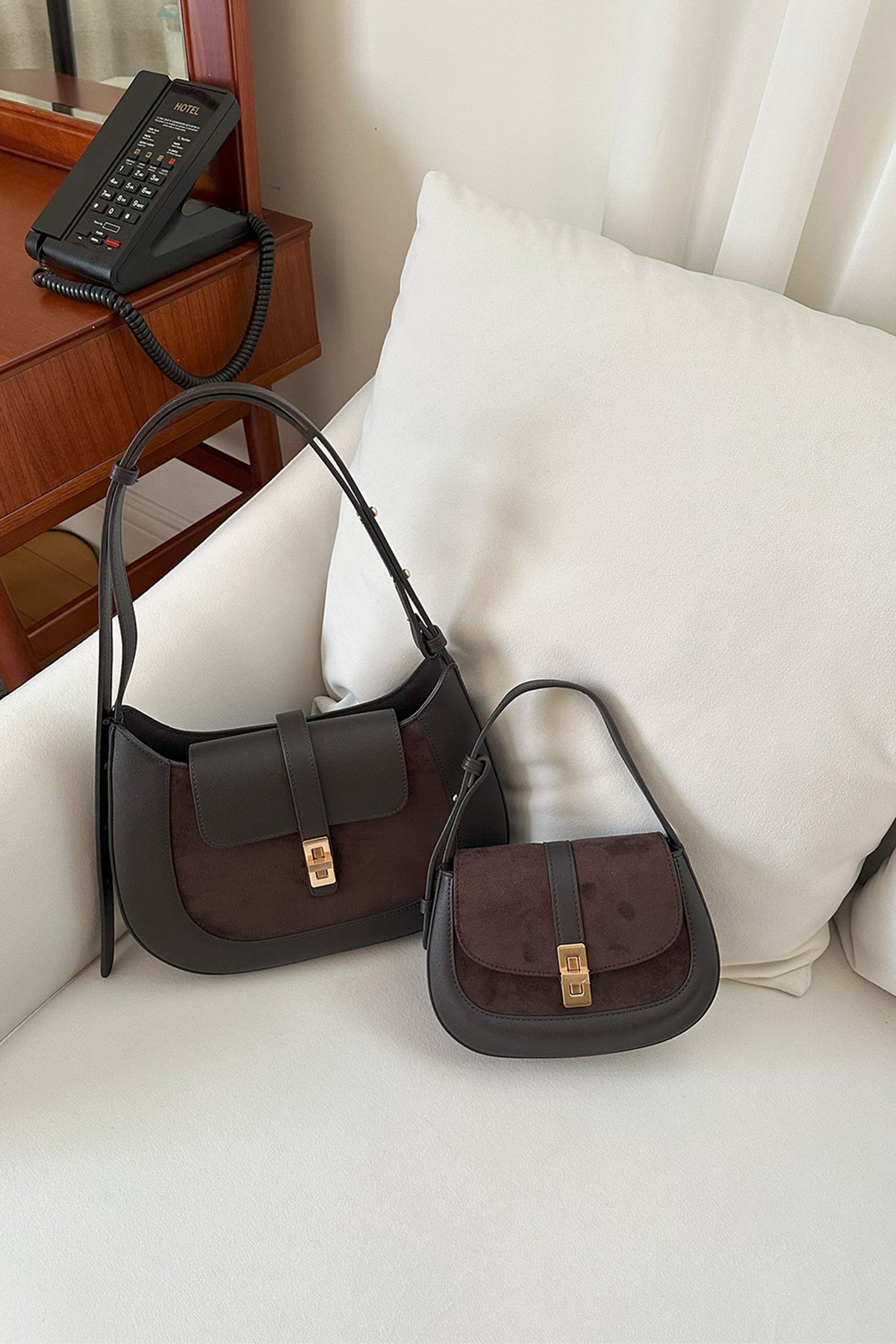 Suede · Amanda M Suede Walnut