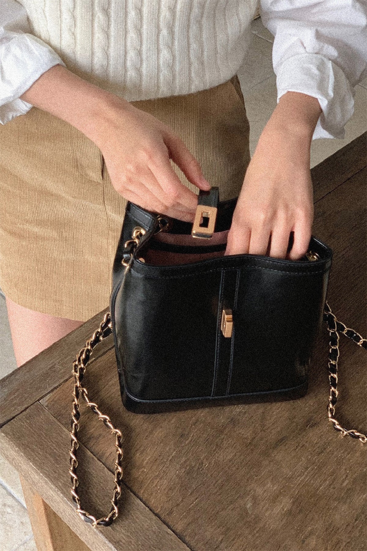 Atelier Classic · Carol Backpack Black (Gold)